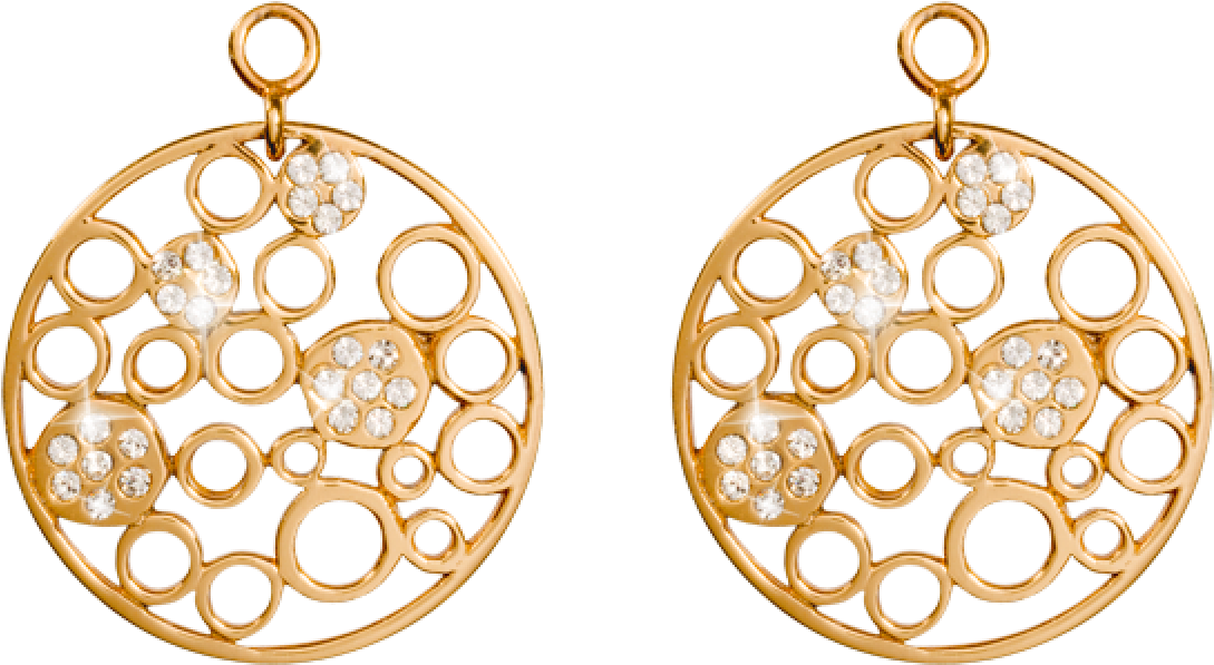 More Views - Nikki Lissoni Gold Plated Dangle Charm Snowballs In (1200x1200), Png Download