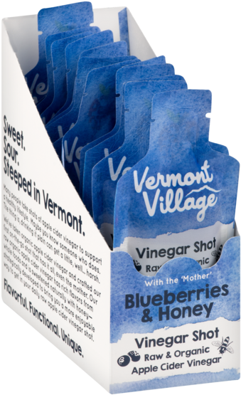 Blueberry Side - Vermont Village Organic Apple Cider Vinegar (600x600), Png Download