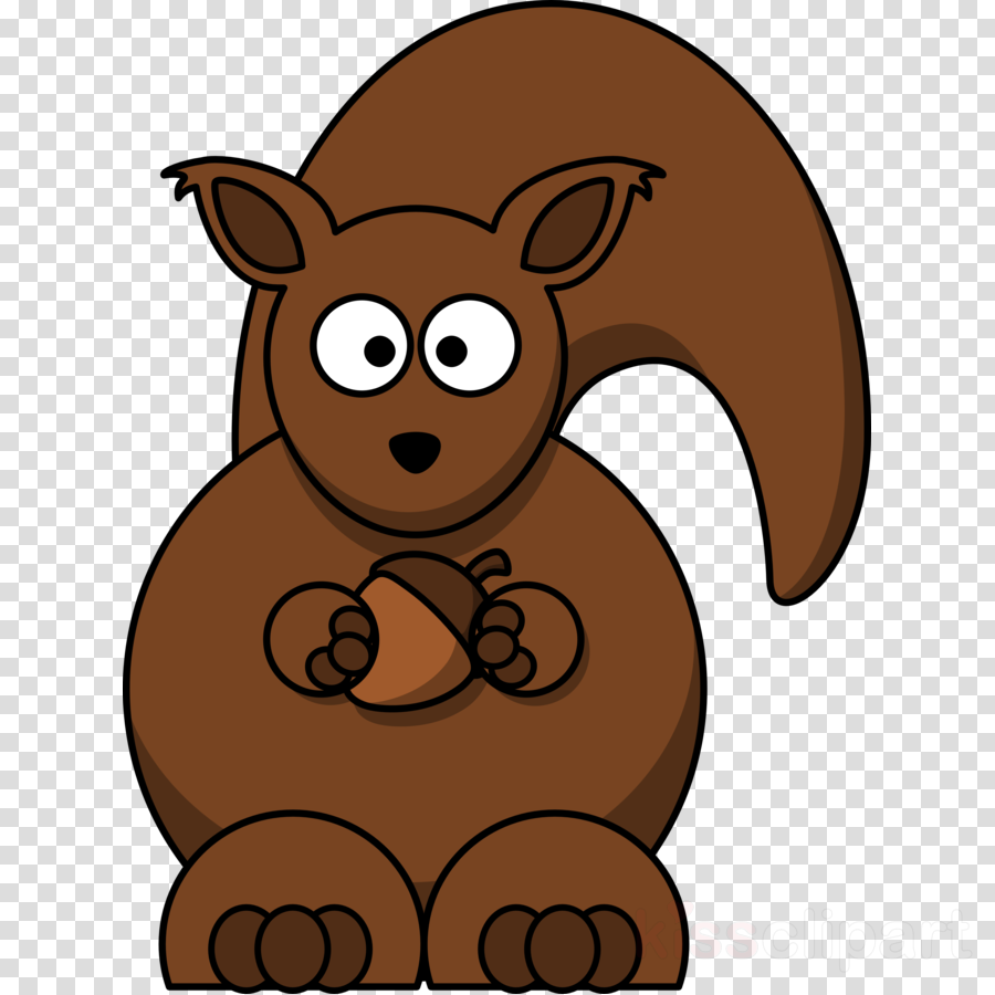 Cartoon Squirrel Clipart Squirrel Chipmunk Rodent - Png Cartoon Squirrel (900x900), Png Download