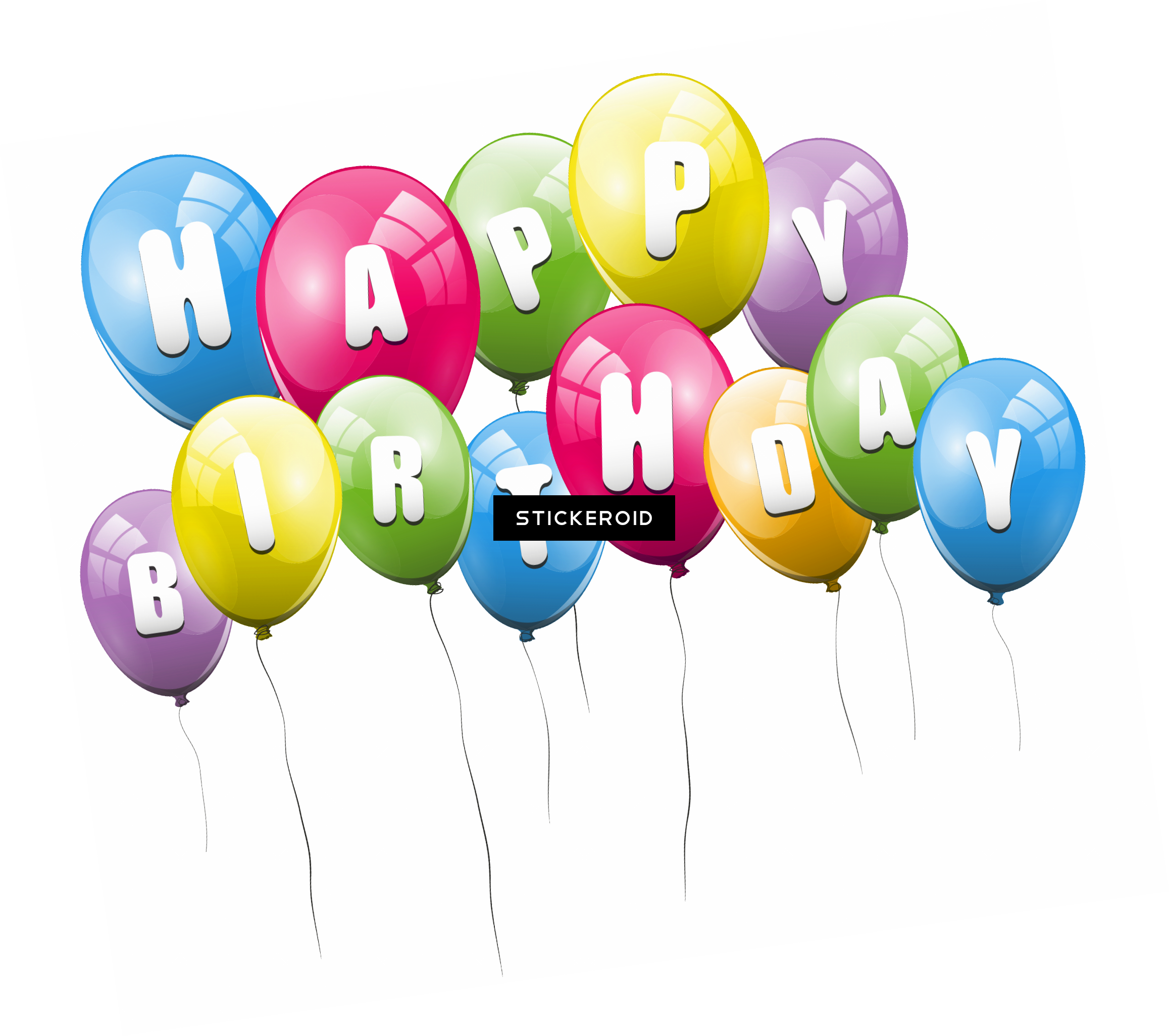 Happy Birthday Balloons - Happy Birthday Clip Art Transparent Png (2315x2052), Png Download