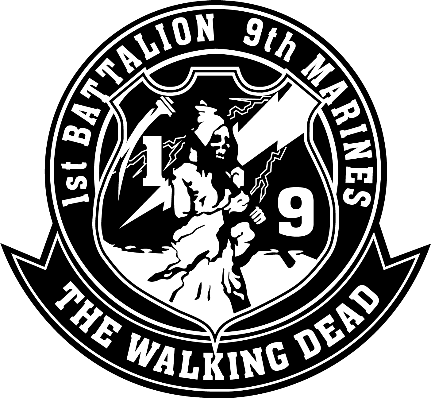 Marines Logo Png - Walking Dead Marines (1500x1500), Png Download
