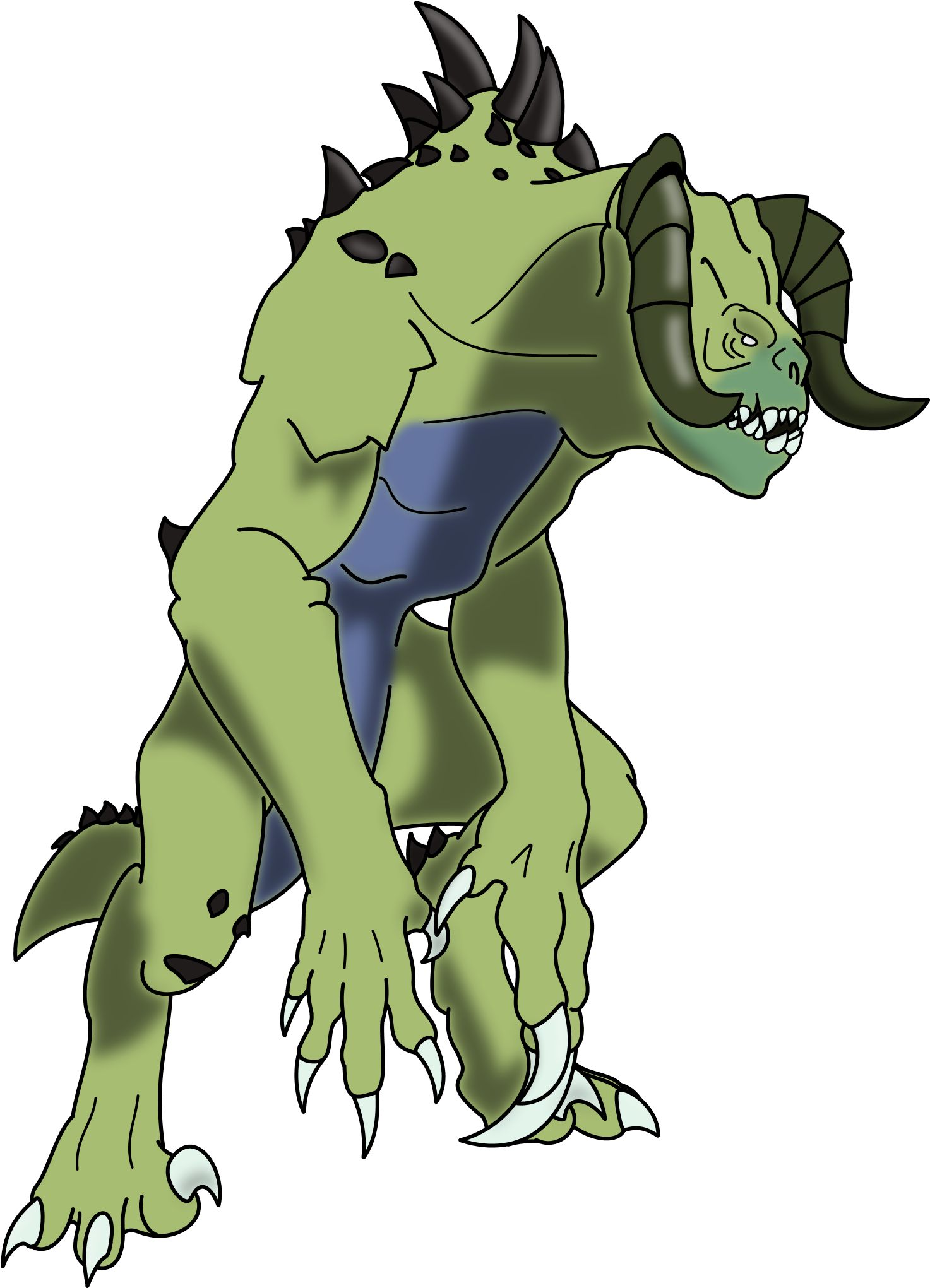 Tyranitar Deathclaw - Cartoon (1602x2096), Png Download