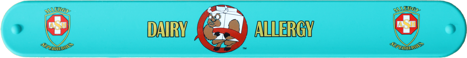 Dairy Allergy Superhero Slap Bracelet - Superhero Slap Bracelets (2048x583), Png Download