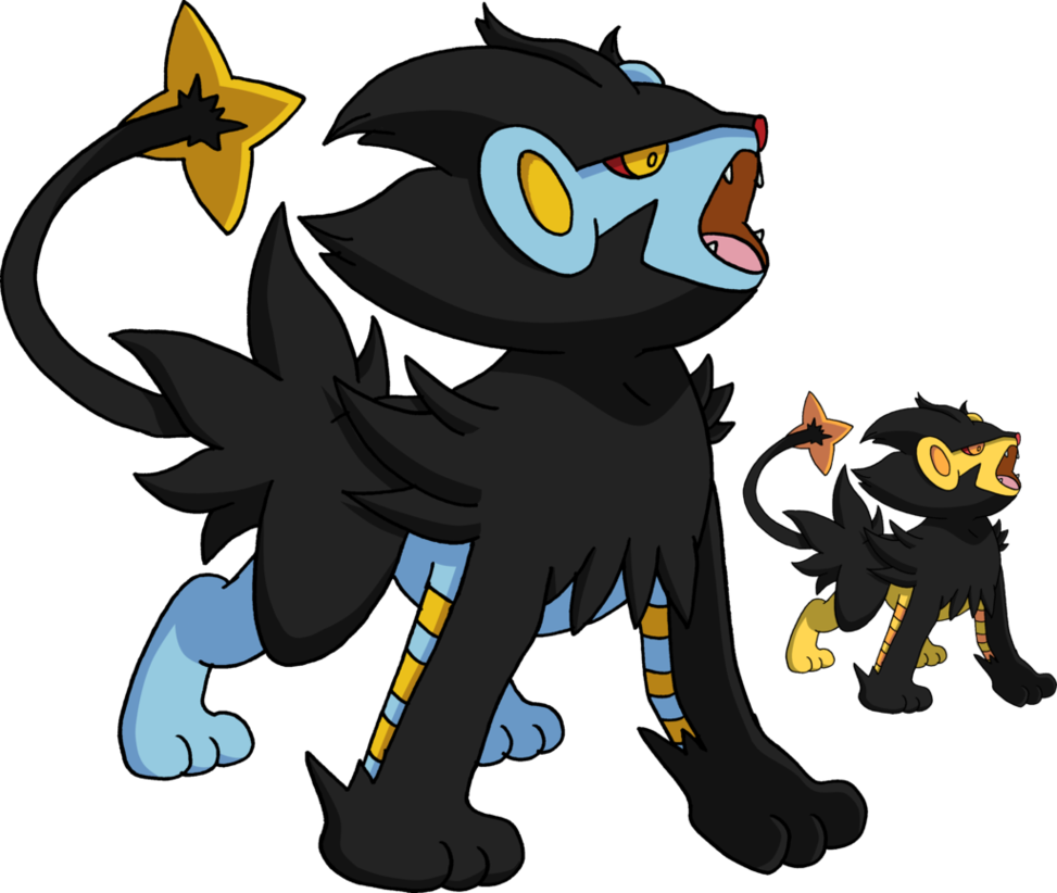 Luxray - Shiny Luxray Vs Luxray (973x822), Png Download