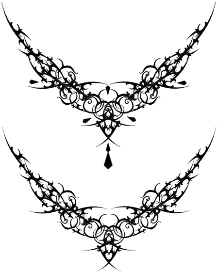 Goth Tattoo Png Image - Neck Tattoo No Background (600x630), Png Download