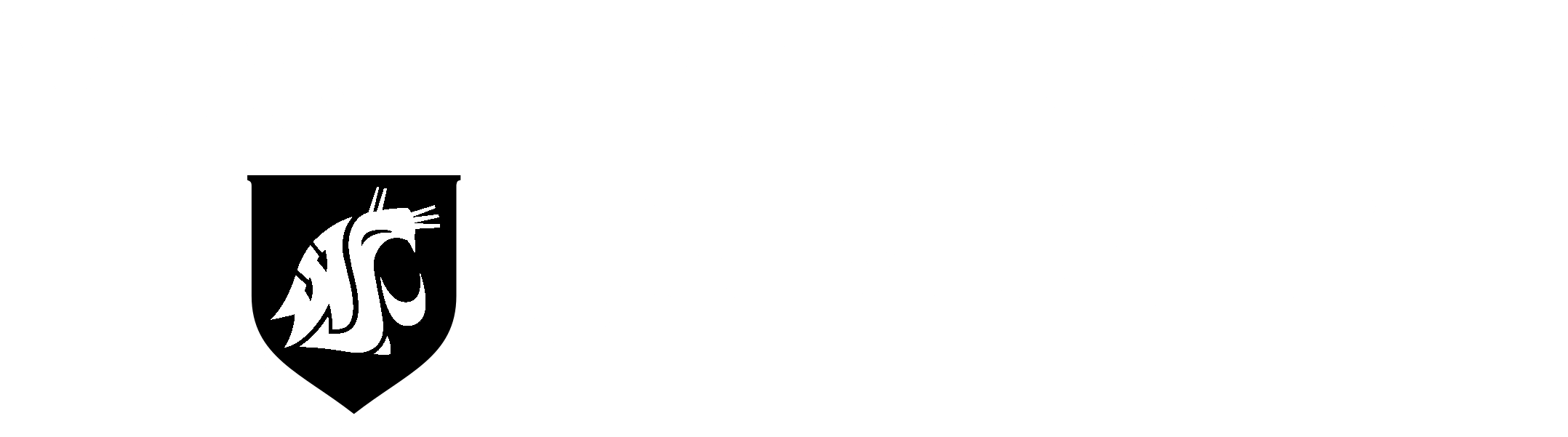 Washington State University Logo Black And White - Washington State University (2400x750), Png Download