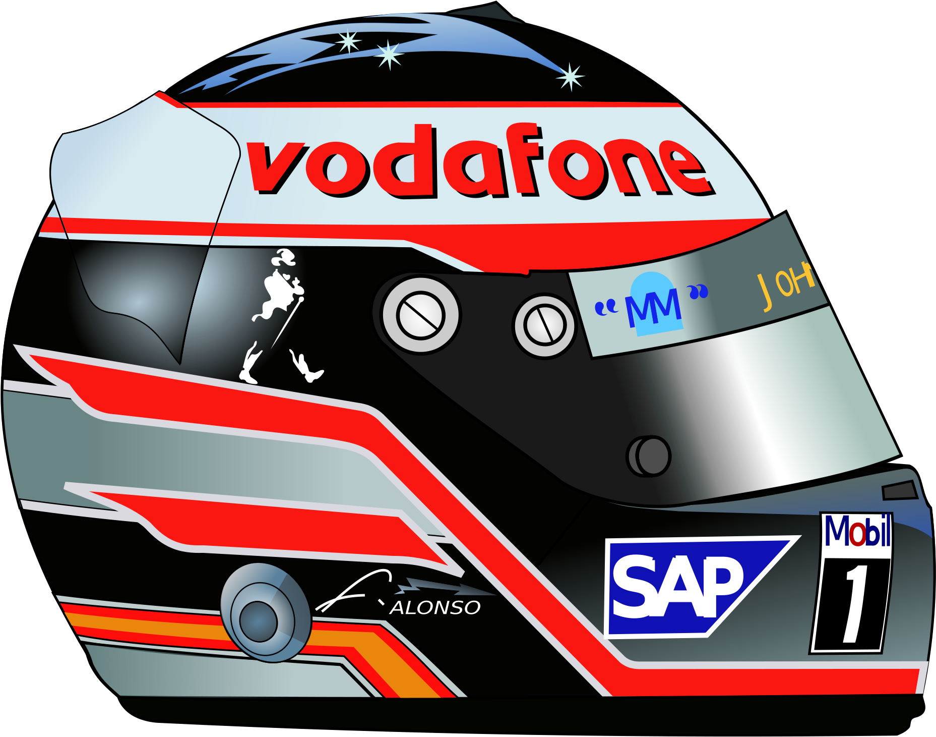 Open - Casco De Alonso 2018 (2000x1500), Png Download
