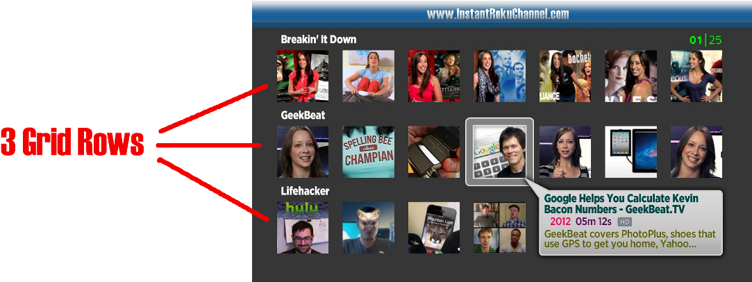 A List Of Content Items That Is Initially Displayed - Website (1125x405), Png Download