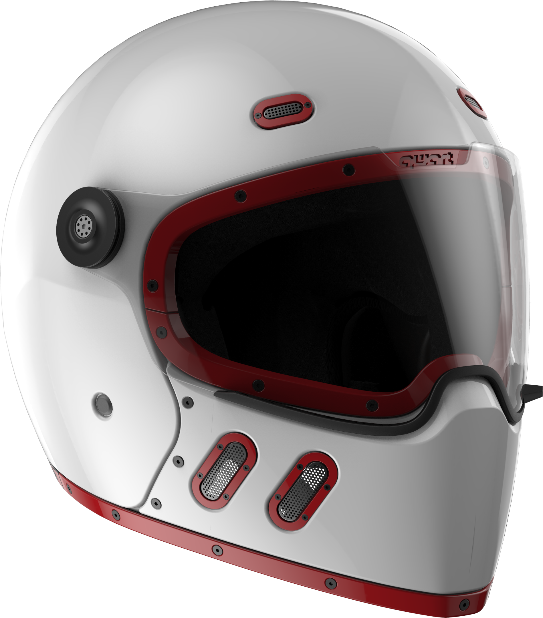 Qwart Phoenix Standard Custom Carbon Fibre Motorcycle - Qwart Helmet (4589x3468), Png Download