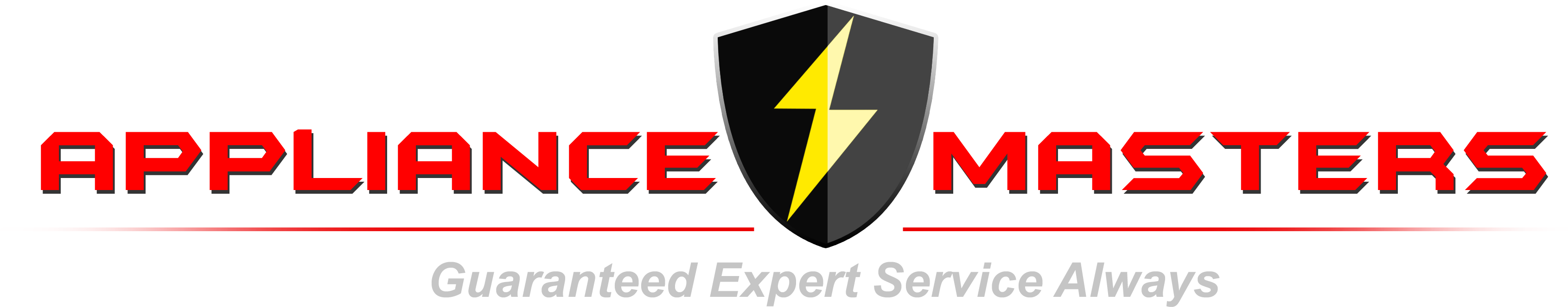 Appliance Masters Logo Black - Logo (3408x786), Png Download