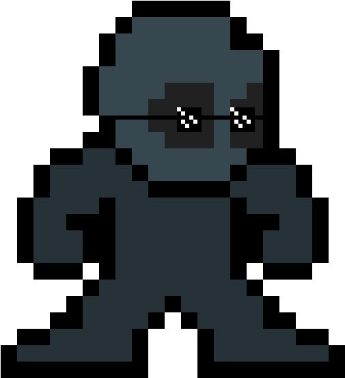 Bad Guy Dude - Pixel Art Grid Deadpool (600x600), Png Download
