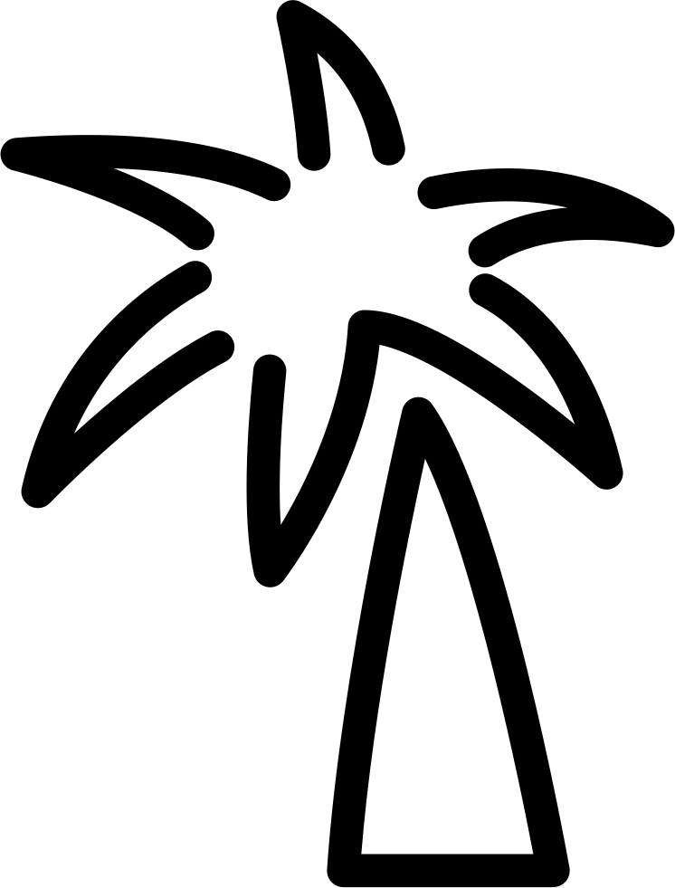 Palm Tree Doodle Comments - Palm Tree Doodle Png (746x981), Png Download