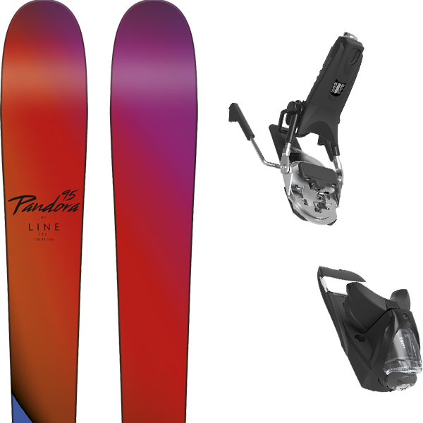 Line Pandora 95 2018 Look Pivot 14 Dual Wtr B95 Blac - Look Pivot 14 Dual Wtr Ski Binding - B95 Yellow/black (600x600), Png Download