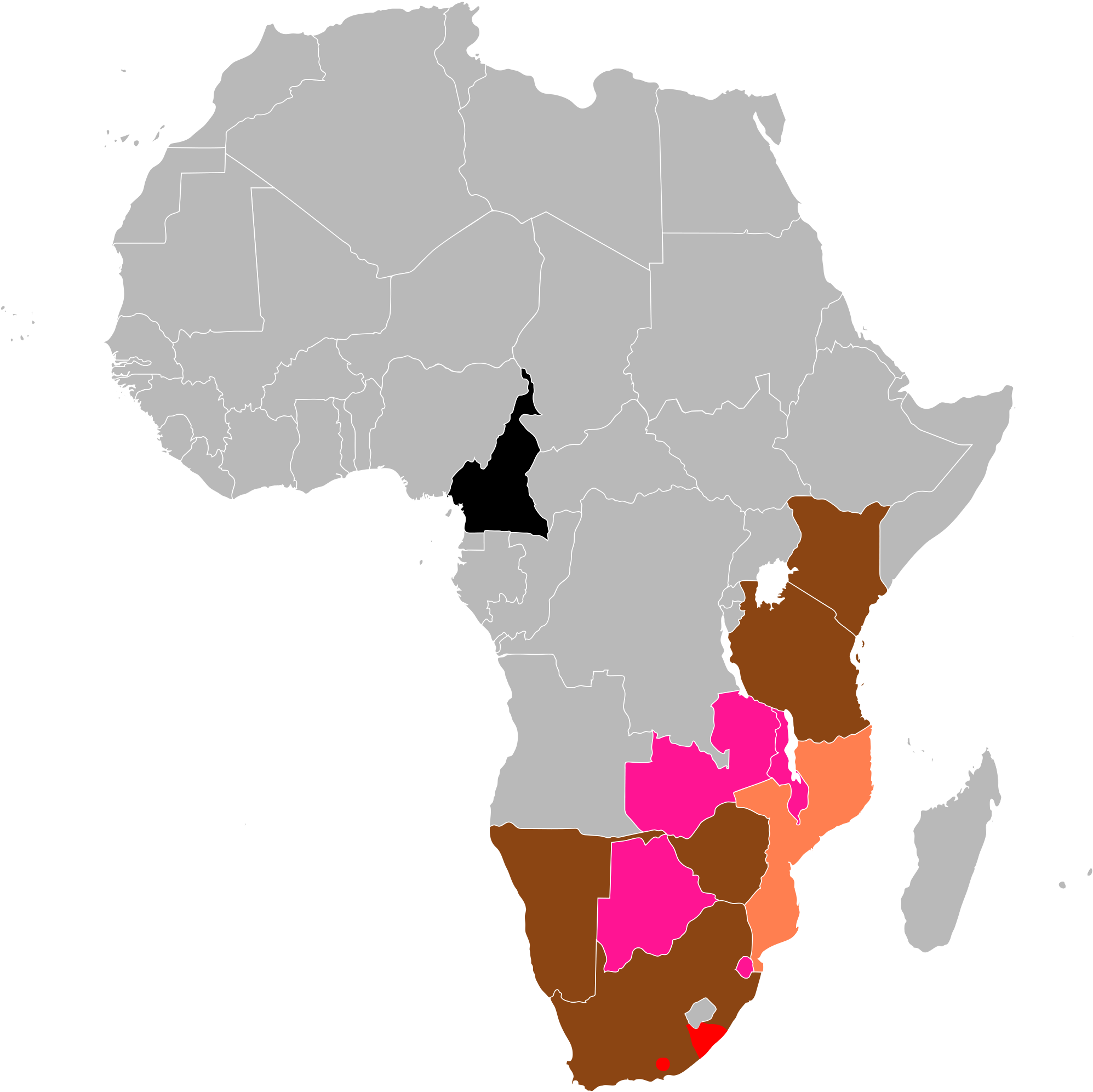 Open - West African Black Rhinoceros Location (2000x2000), Png Download