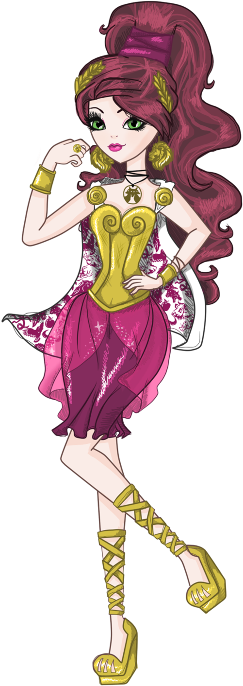 Daughter Of Hercules - Ever After High Characters Full Body (542x1472), Png Download
