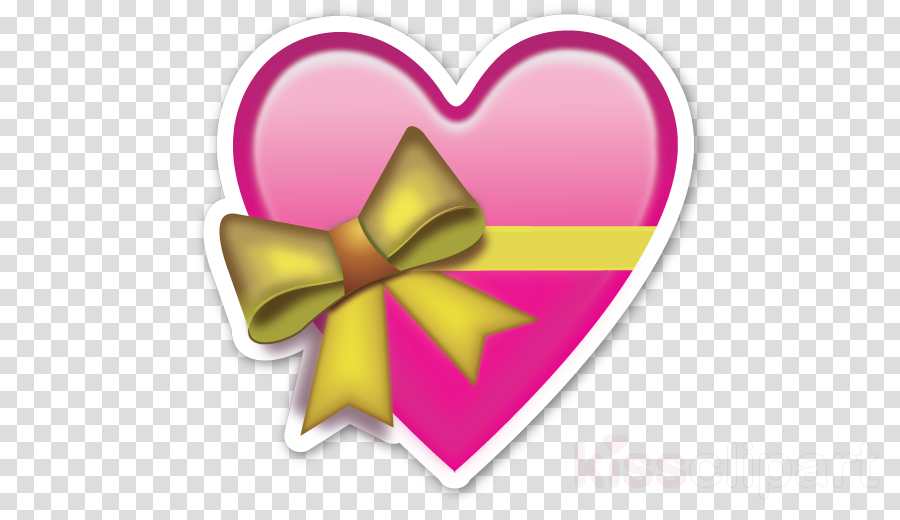 Emoji Heart Ribbon Flower Love Clipart Free Download - Emoji Cut Out Hearts (900x520), Png Download