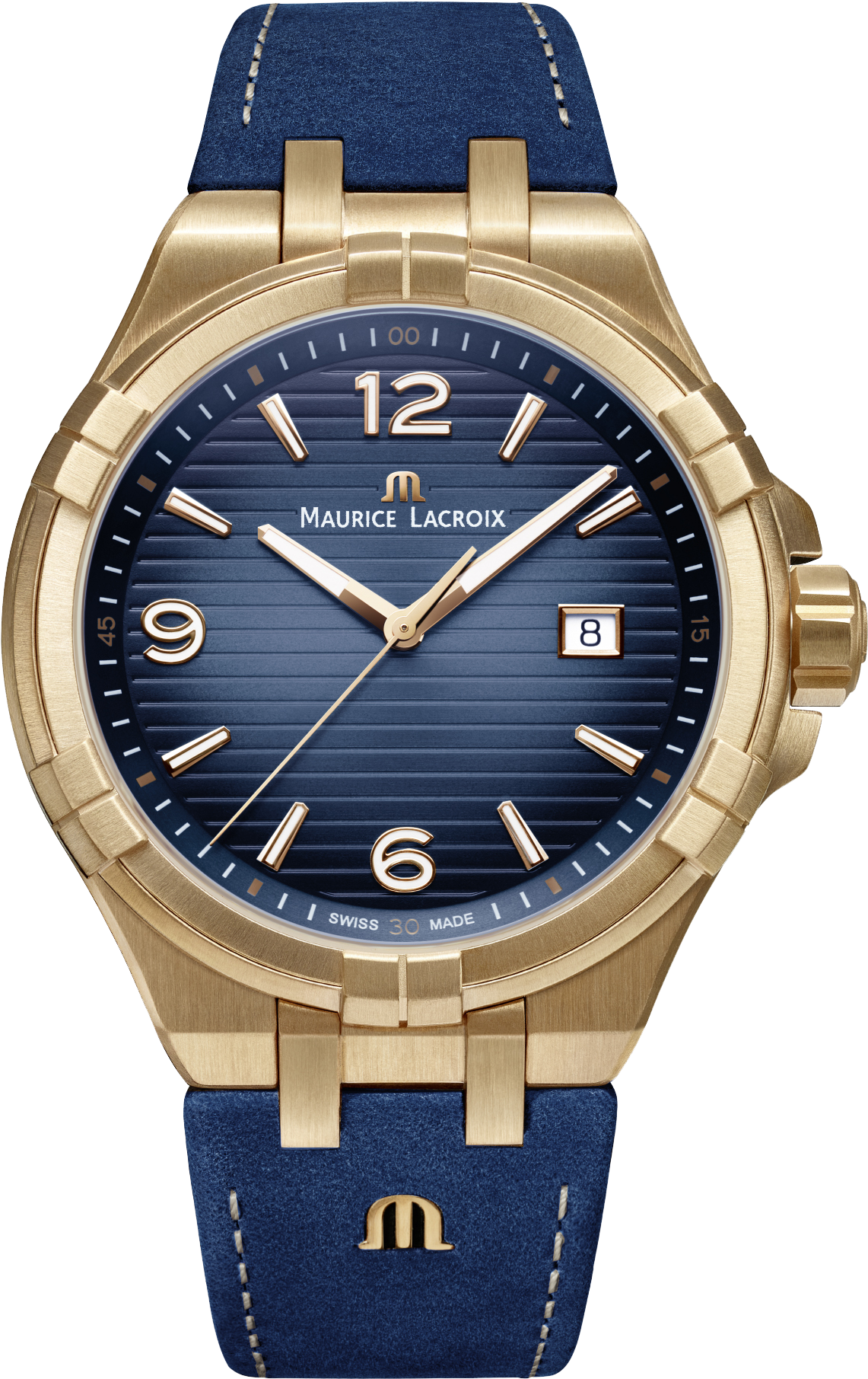 Maurice Lacroix Aikon Blue (1417x1890), Png Download