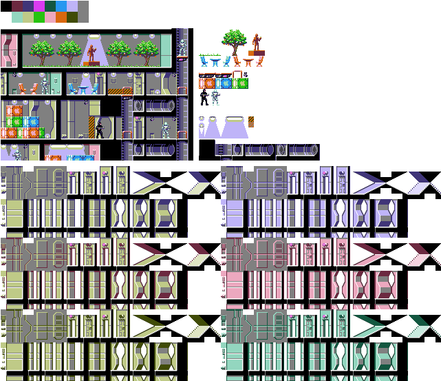 Scifi Sidescroller Tiles - Sci Fi Side Scrolling Tileset (640x640), Png Download
