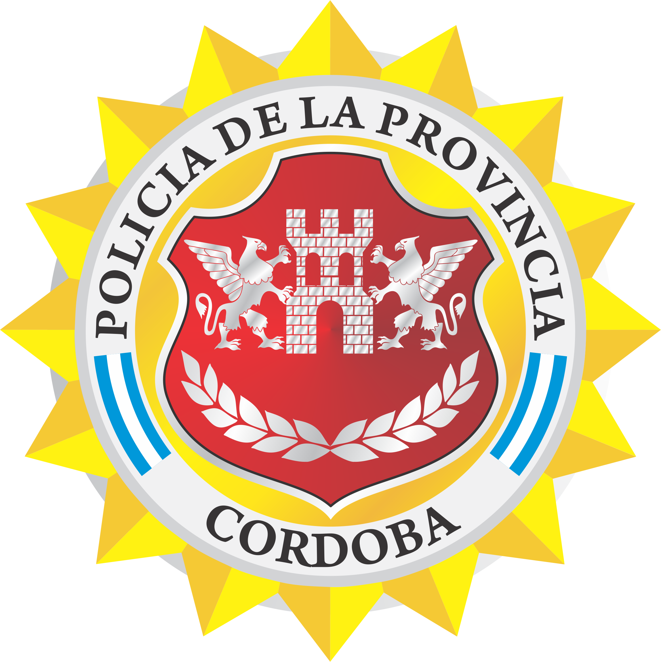 Escudo Policía Provincia De Córdoba - Police (2297x2298), Png Download