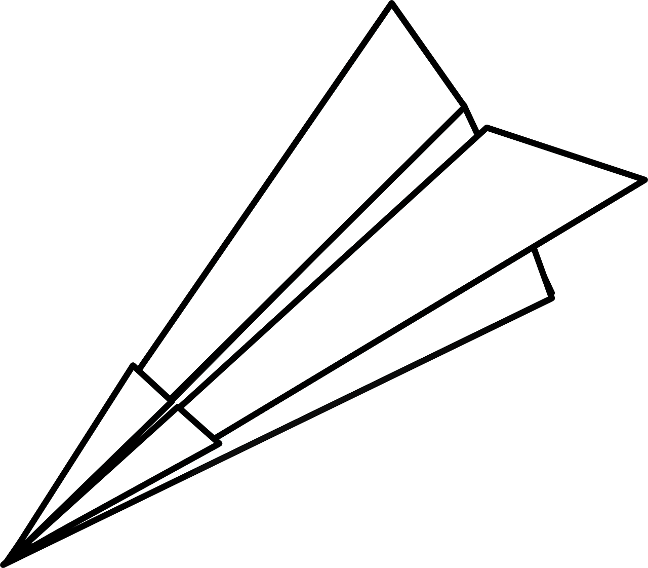 You Also Plot The Numbers Where They Meet So When You - Paper Airplane No Background (1280x1121), Png Download