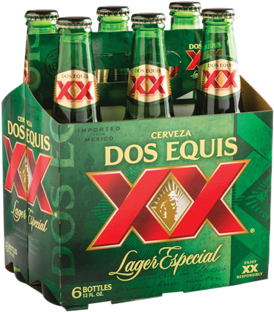 Dos Equis Drinks Png Logo - Dos Xx 6 Pack (640x730), Png Download