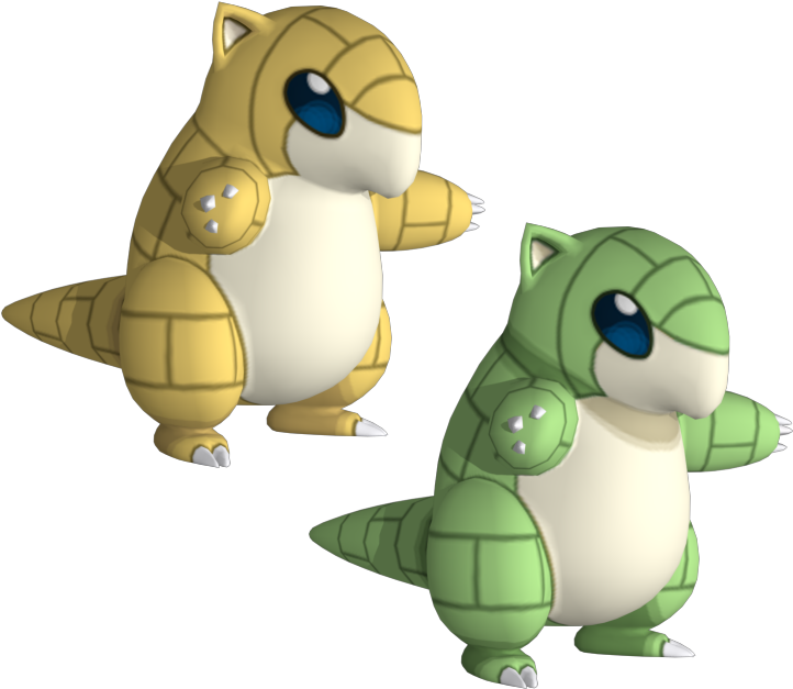 Download Zip Archive - Sandshrew Model (750x650), Png Download