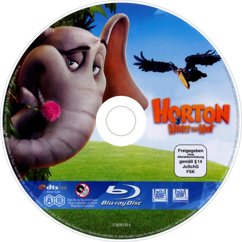 Horton Hears A Who Bluray Disc Image - Horton Hears A Who Cd (1000x1000), Png Download