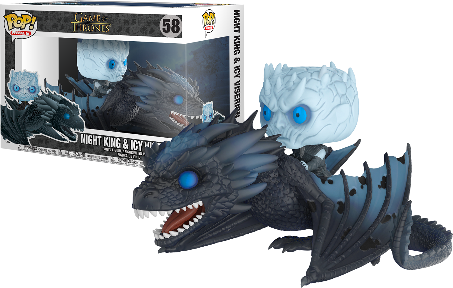Night King & Icy Viserion - Night King Icy Viserion Pop (1500x956), Png Download
