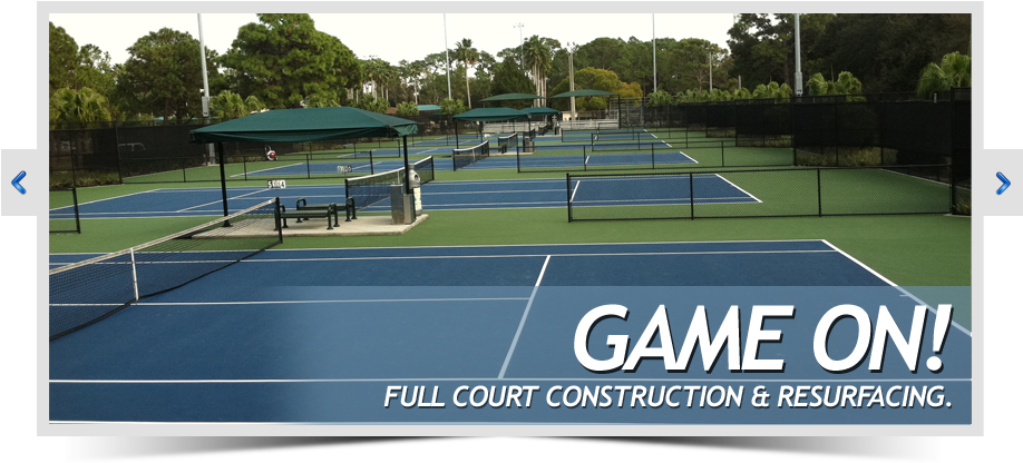 Tennis Court Construction And Installation For Tampa, - Tennis Court (920x433), Png Download