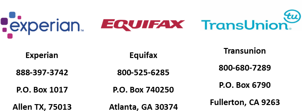 You Should Also Contact Experian, Equifax, Or Transunion - Equifax (992x392), Png Download