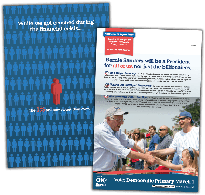 Ok For Bernie - Bernie Sanders Mail Ads (800x800), Png Download