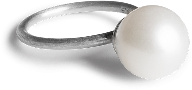 Jane Kønig Großer Perlenring Aus Vergoldetem Silber (843x859), Png Download