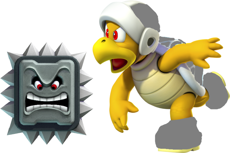 Thwomp Bro - Super Smash Bros Switch Amiibo (824x556), Png Download