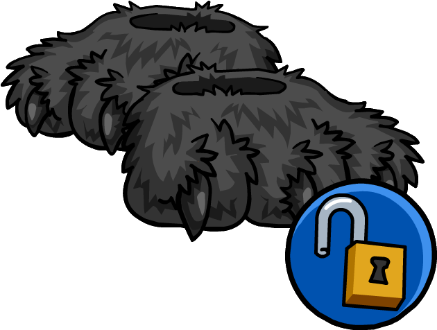 Grey Werewolf Feet Clothing Icon Id 16132 (643x495), Png Download