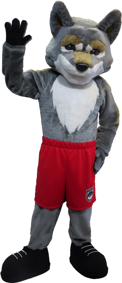 Western Oregon University Wolf Custom Animal Mascot - Western Oregon Mascot (500x978), Png Download