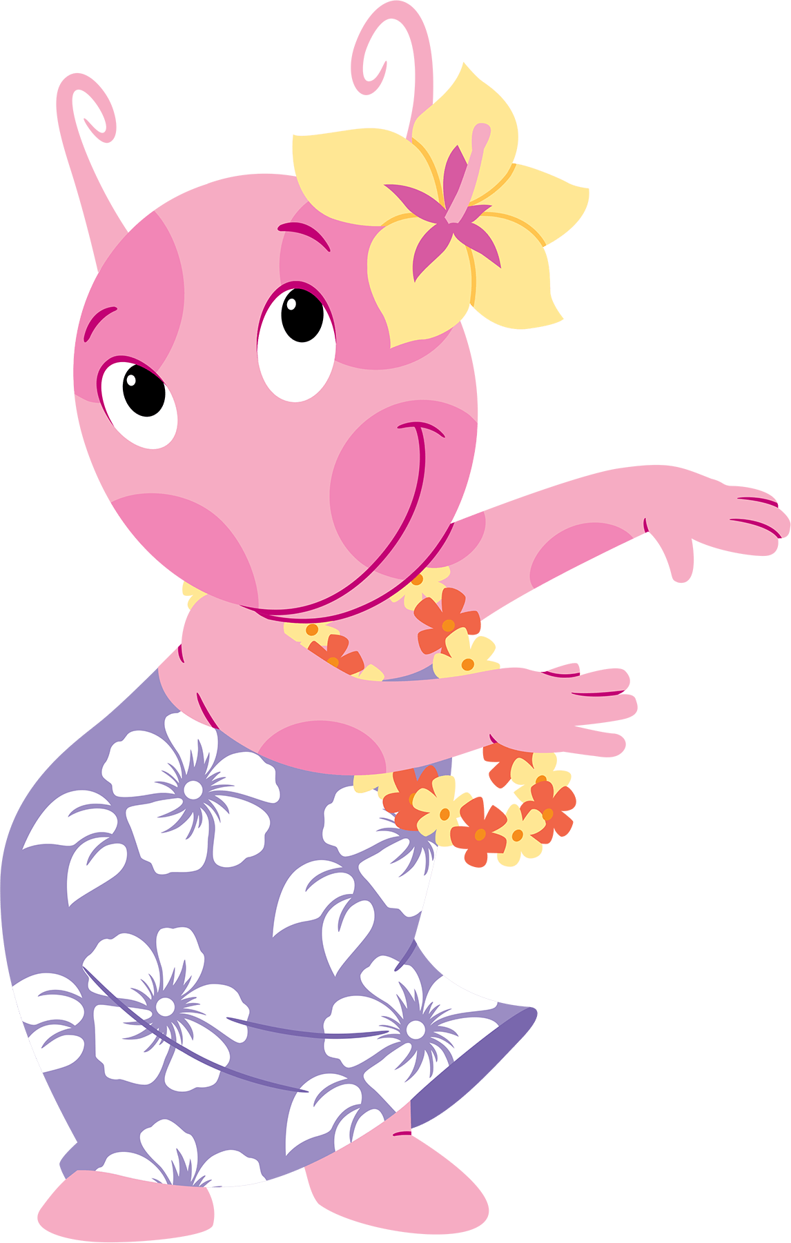 Uniqua Hawaian Dress - Backyardigans Beach Bonanza (1146x1802), Png Download