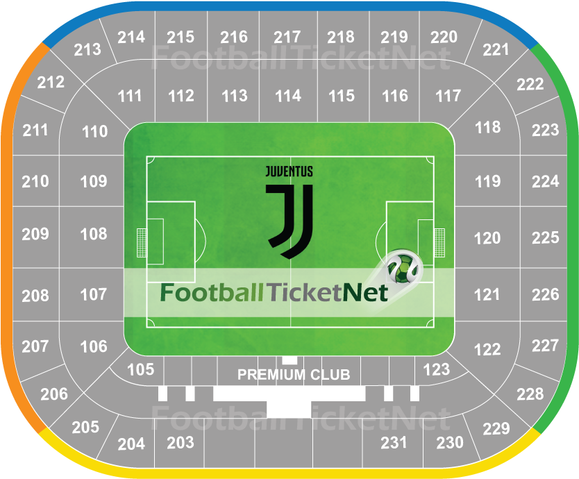 Juventus Vs Atletico Madrid Tickets - Juventus Allianz Stadium Seating Plan (922x720), Png Download