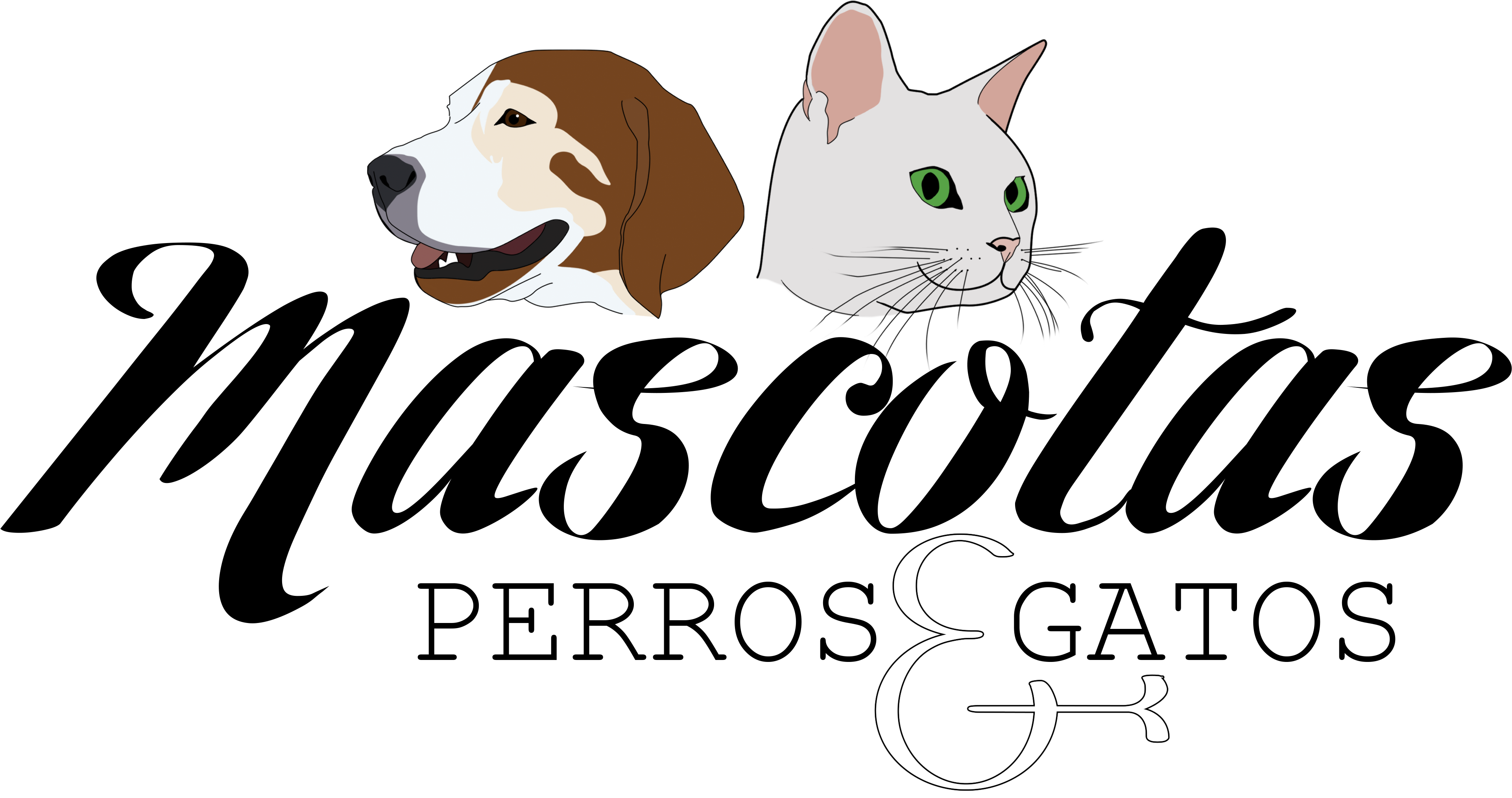 Mascotas, Perros & Gatos - Mascotas Tumblr Png (8327x2987), Png Download