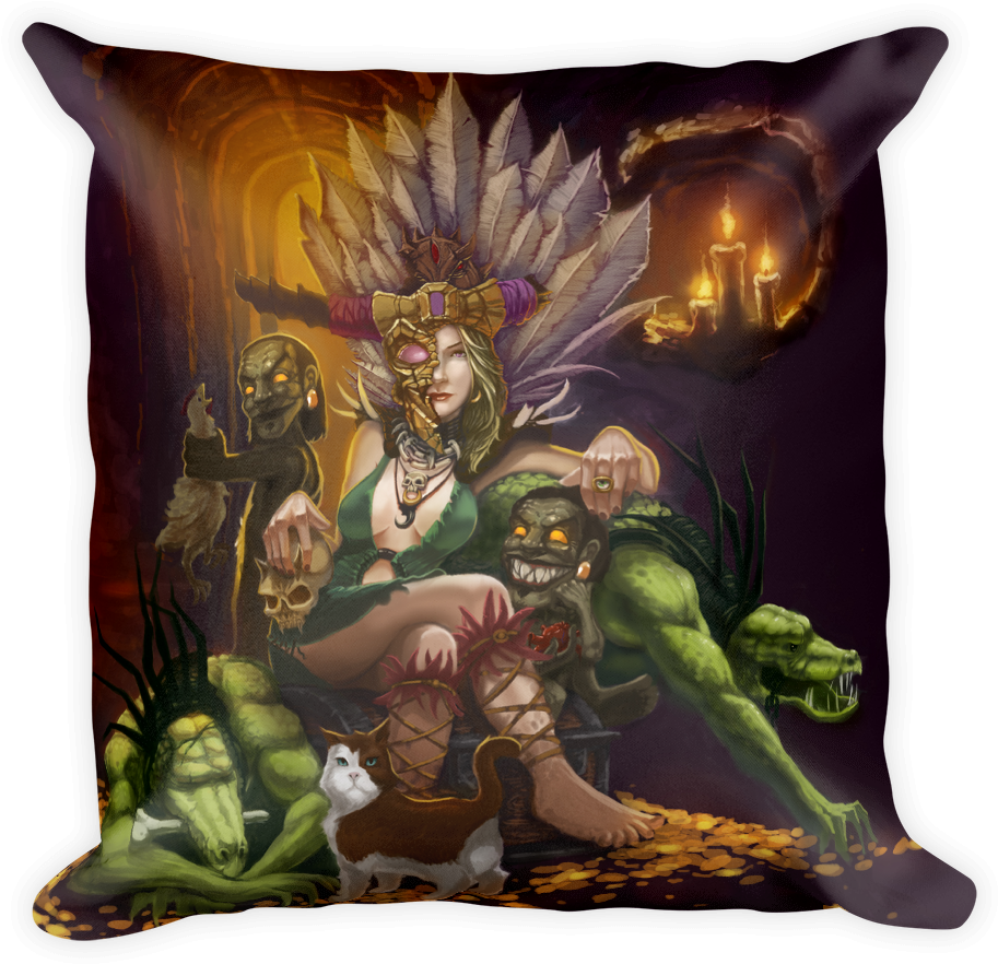 Witch Doctor Pillow - Throw Pillow (1000x1000), Png Download