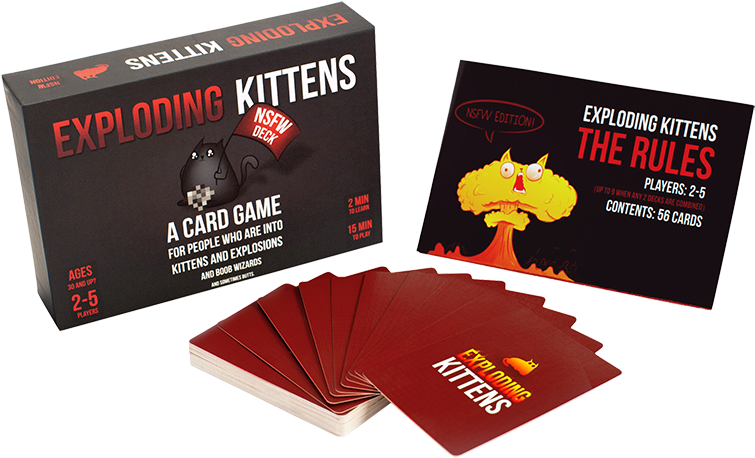 Nsfw Components Low Res - Exploding Kittens Card Game Nsfw Edition (800x533), Png Download