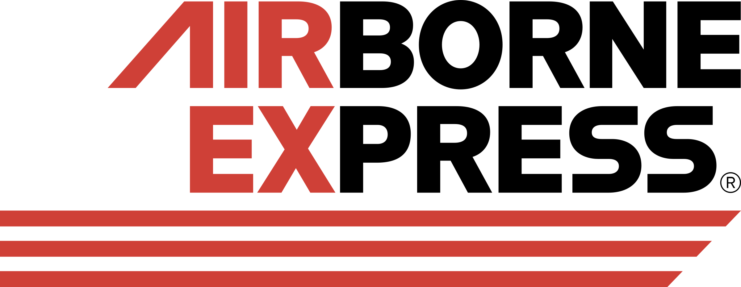 Airborne Express 1 Logo Png Transparent - Airborne Express Logo (2400x930), Png Download