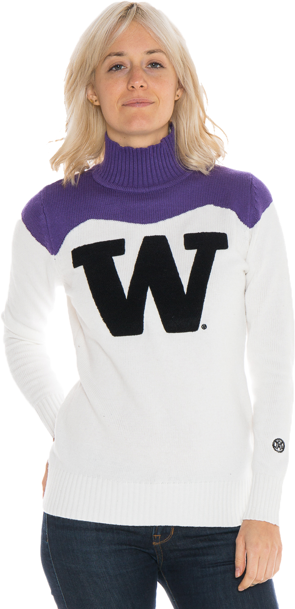 University Of Washington Huskies Women's Cheer Sweater - Portable Network Graphics (853x1279), Png Download