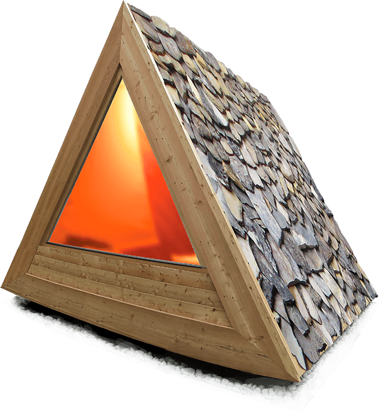 Luxury Sauna Wooden Glamping - Frame Sauna (552x598), Png Download
