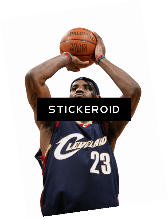 Lebron James Shot - Mitchell & Ness Cleveland Cavaliers Lebron James (640x835), Png Download
