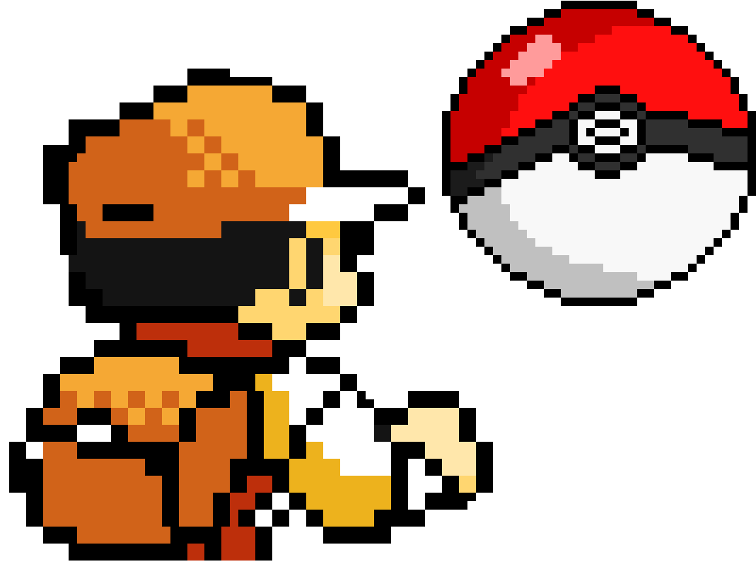 Ash Ketchum Pokemon Yellow - Red Pokemon 8 Bits (1200x1200), Png Download