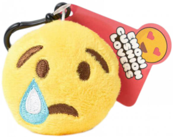 Emoji Keyring - Sad Face - Love Bomb Cushions Sleepy, Sad, Smirk Emoji Key Chain (736x460), Png Download