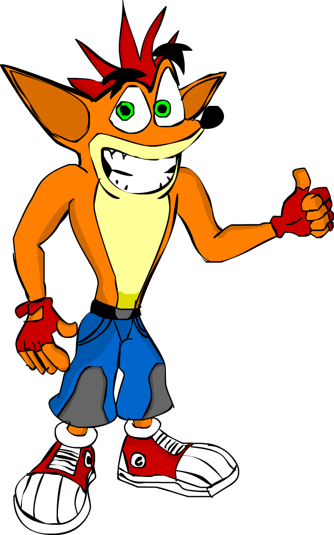 Crash Bandicoot Cartoon Png (656x1051), Png Download