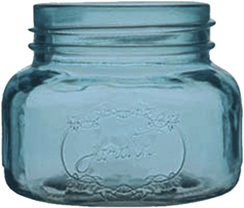 Dark Blue Mason Jars - Lid (560x560), Png Download
