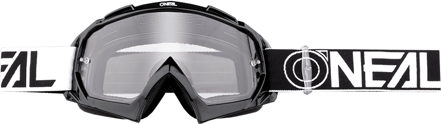 O'neal B10 Goggles - Oneal B-10 Two Face Clear Motocross Goggles - Black (1000x1000), Png Download