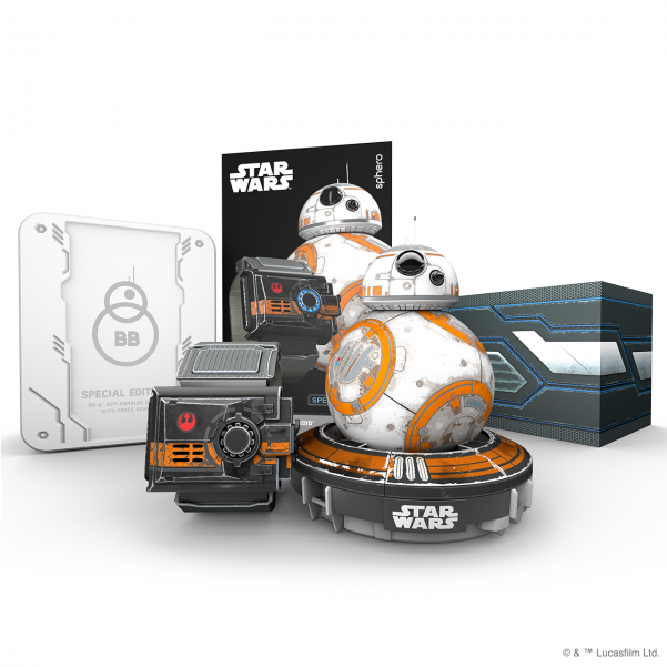 Sphero Bb-8 Starwars Droid Special Edition & Forceband - Sphero Special Edition Bb-8 App-enabled Droid With (800x600), Png Download